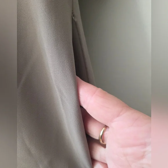 Chic Calvin Klein Olive Cape Dress - Picture 3 of 7